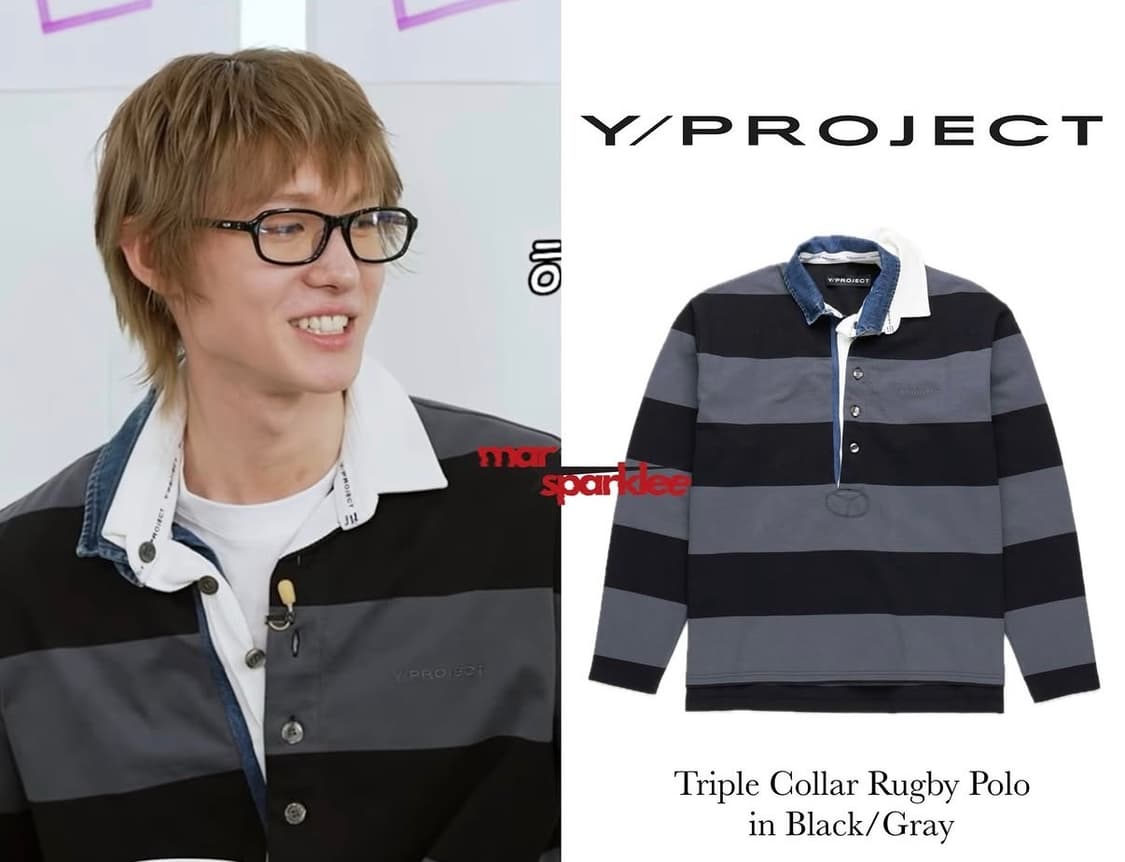 와이프로젝트 트리플 카라 럭비 티셔츠 (코르티스 마틴 착용) 상품이미지1