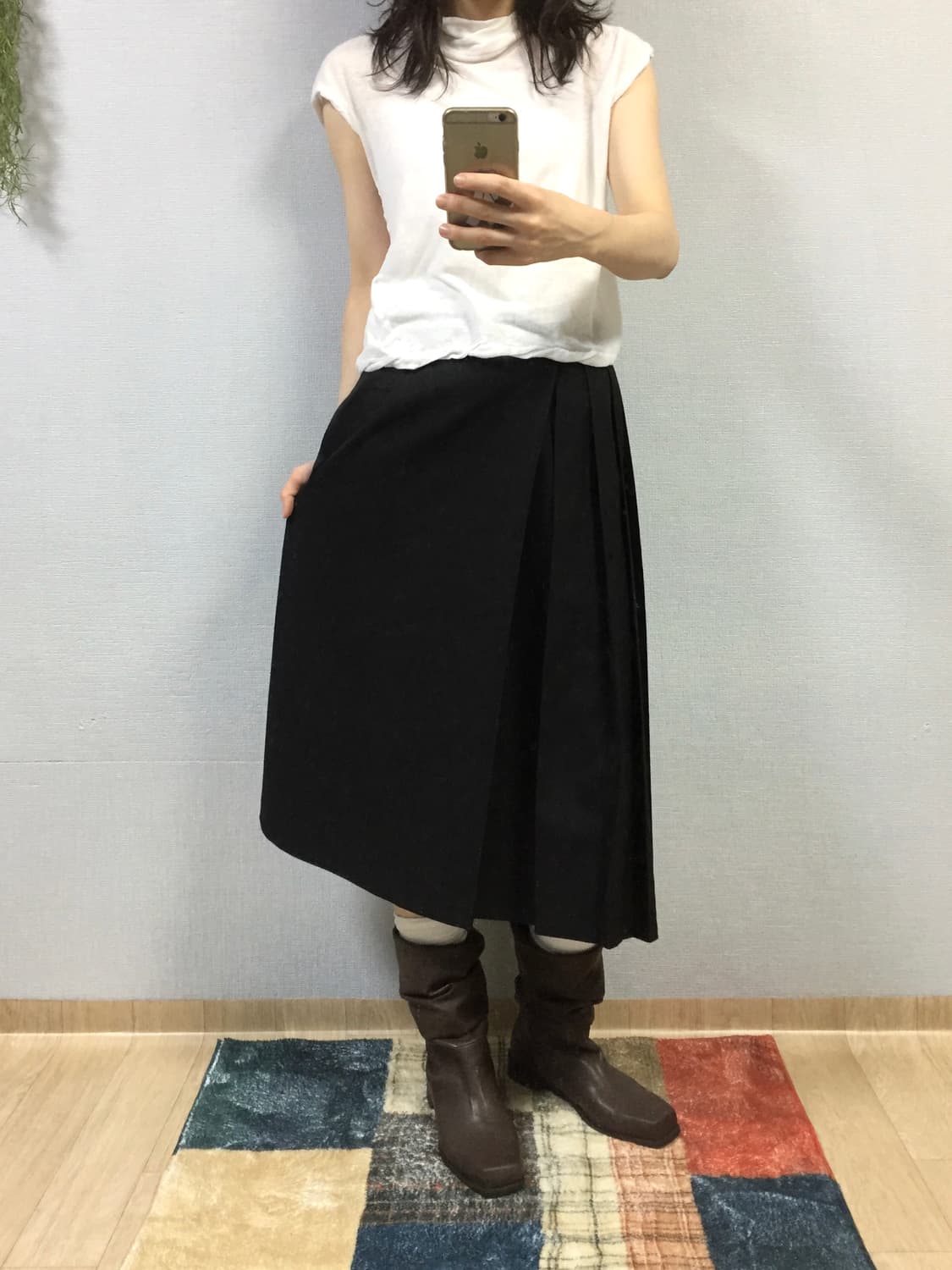GU x Rokh pleats skirt 상품이미지1