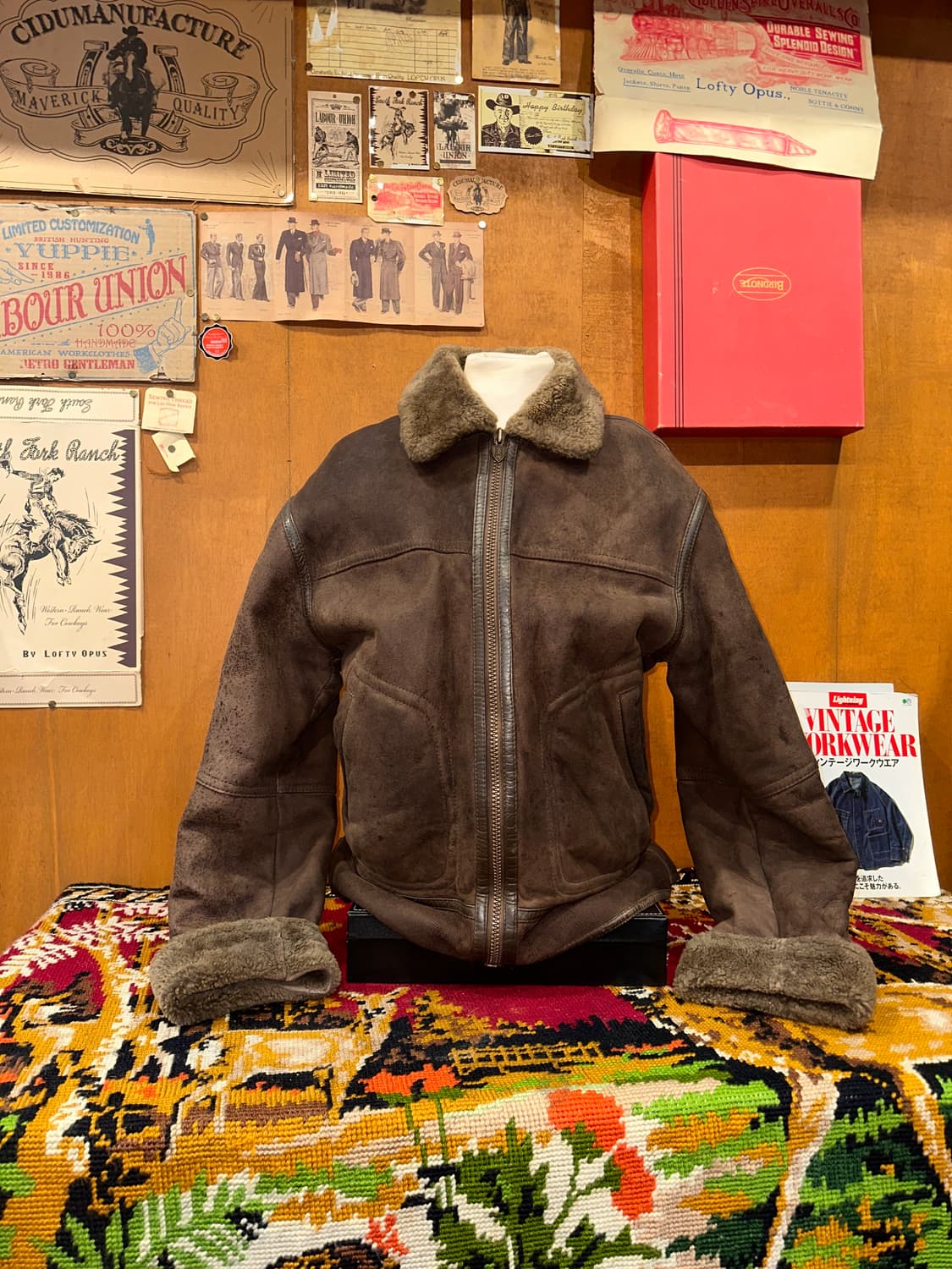 ( L-XL ) 남성무스탕 양가죽무스탕 빈티지가죽 빈티지무스탕 양가죽 상품이미지3