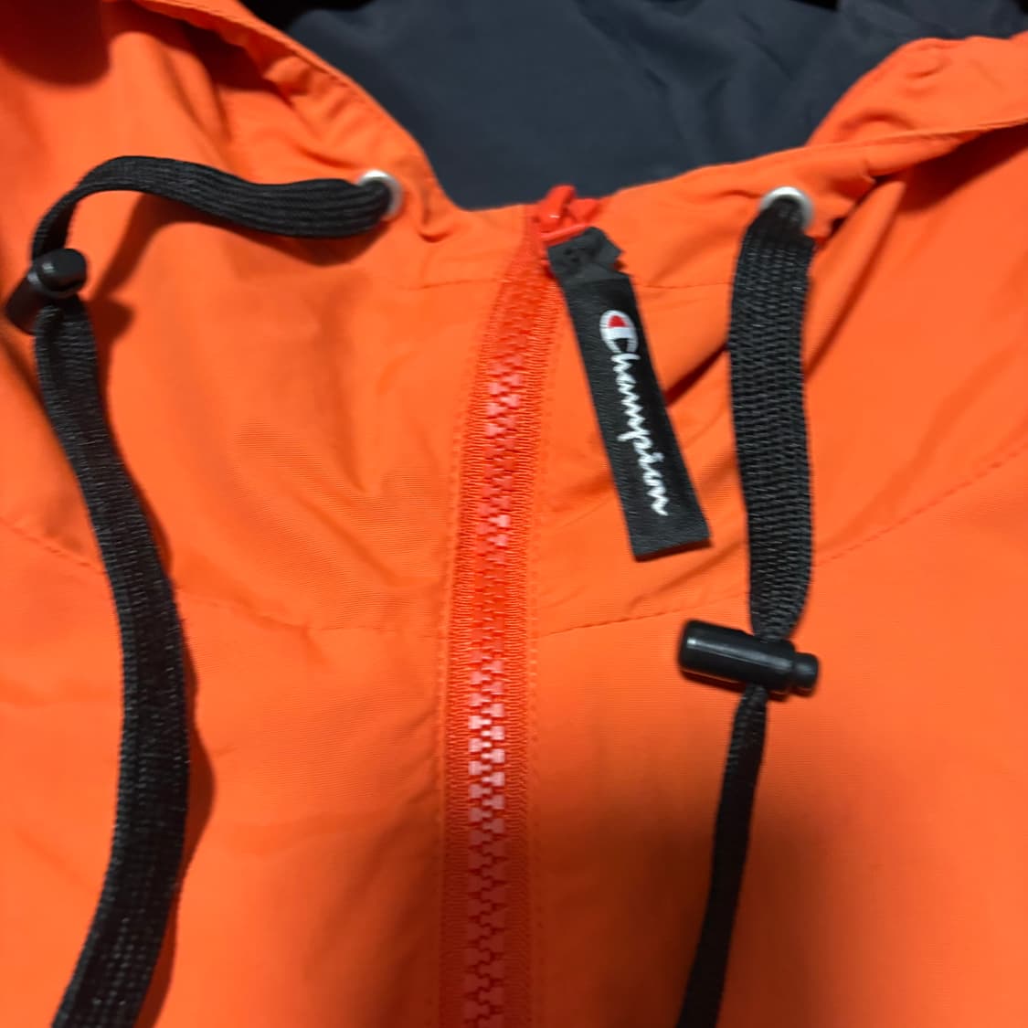 챔피온 오렌지 올드스쿨 나일론 후드 아노락 바람막이 XL 상품이미지3