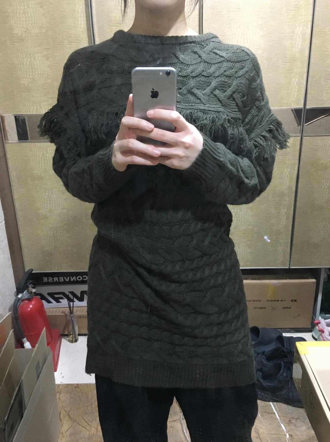 [vintage] 니트 프린지 원피스 상품이미지2