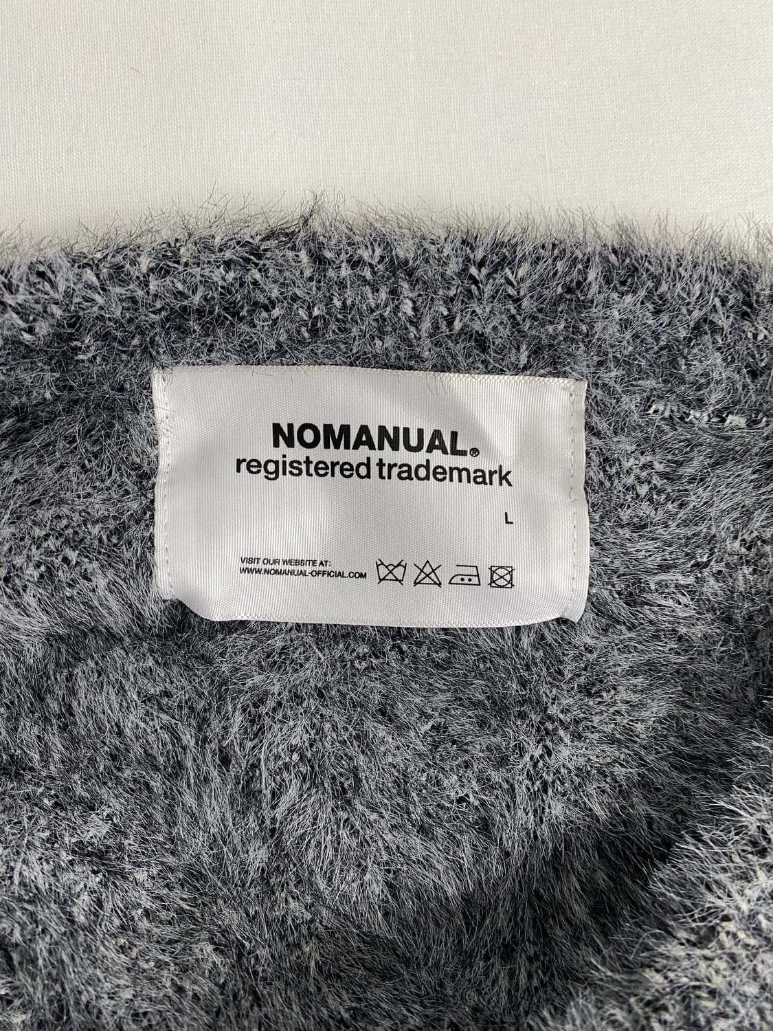 노매뉴얼 헤어리 그레이 니트 L 상품이미지5