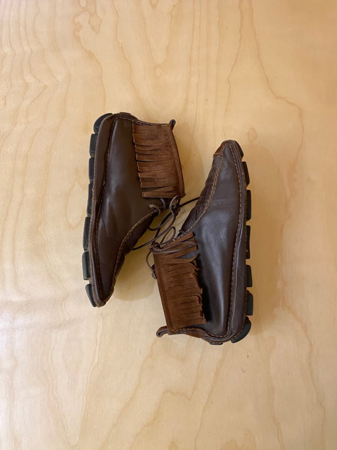 VTG leather fringe chukka boots 상품이미지4