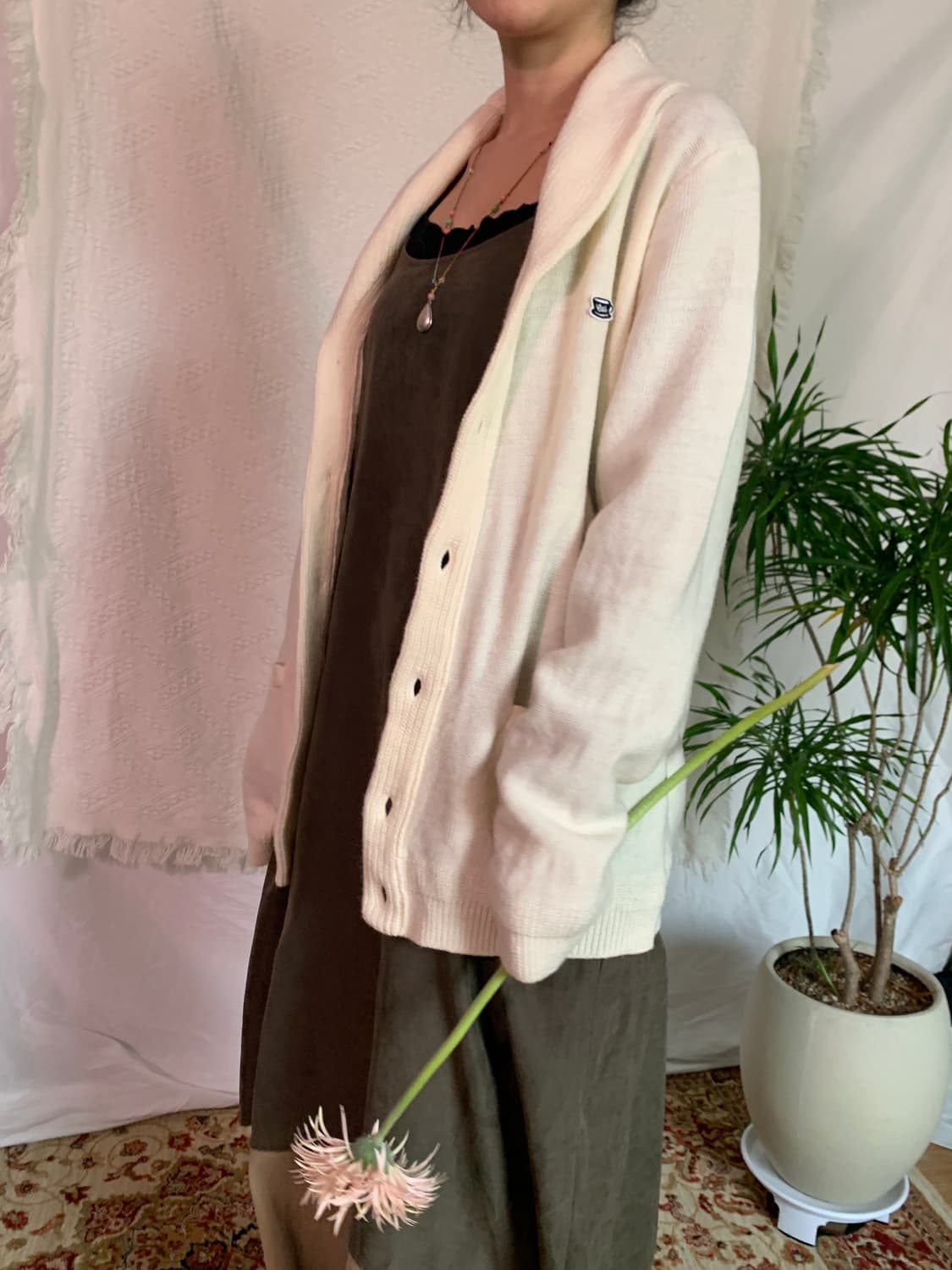 크림 니트 가디건 상품이미지2