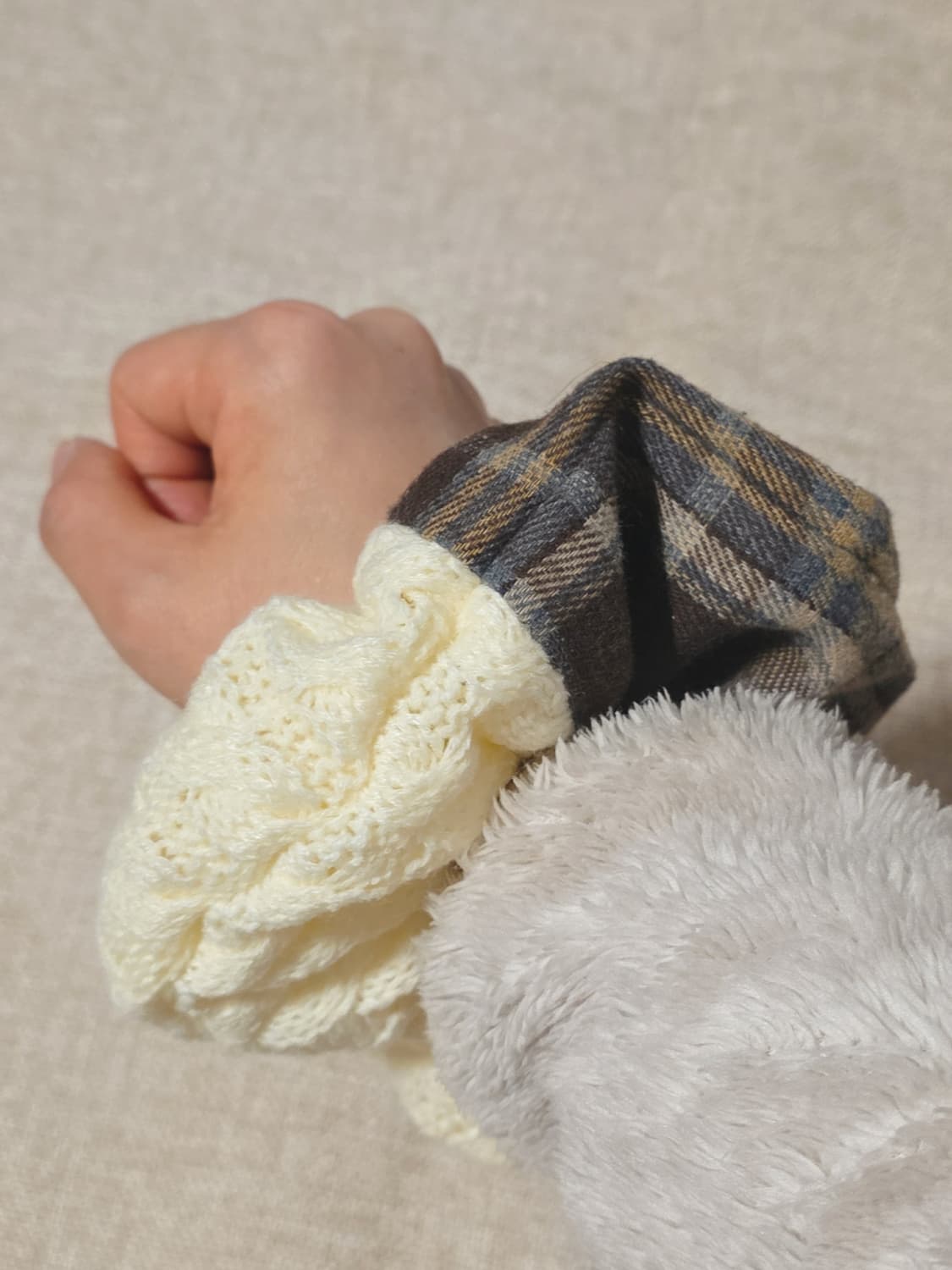 핸드메이드 모리걸 꽈배기니트 스크런치 상품이미지8