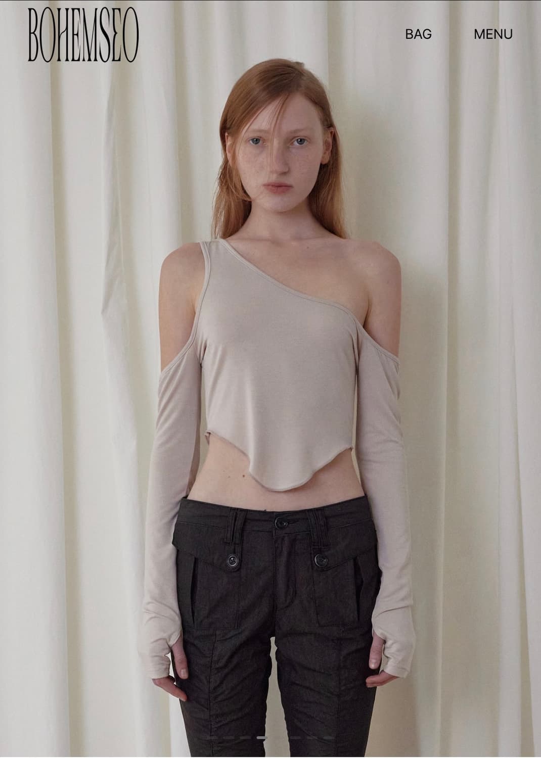 보헤미안서울 corset cut out top 코르셋컷아웃 탑 상품이미지1