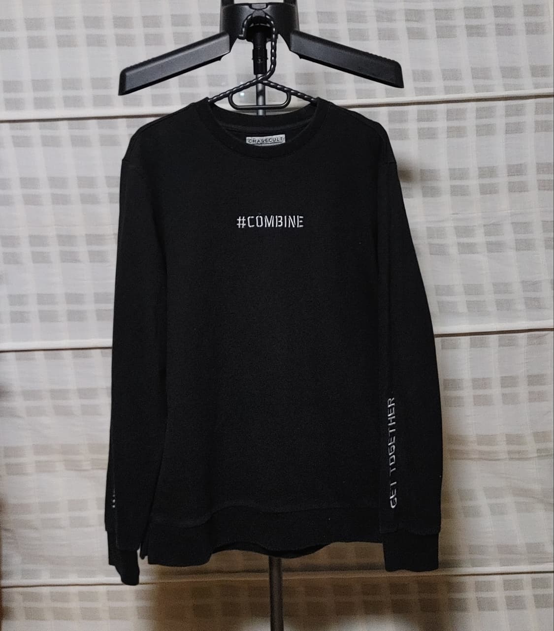 (체이스컬트) 검정 맨투맨 티셔츠 100 (슬림) 상품이미지1