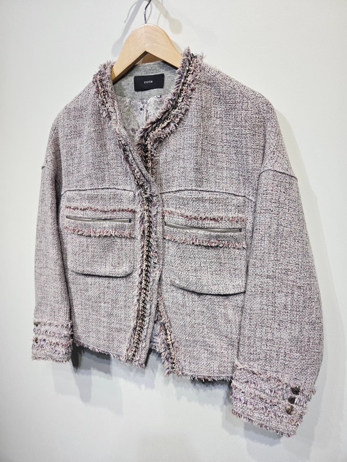 SYSTEM. 트위드 노카라 자켓_66 상품이미지5