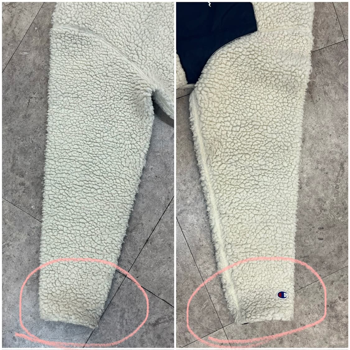 챔피온 플리스 자켓 아이보리 XL #csz3503 상품이미지7