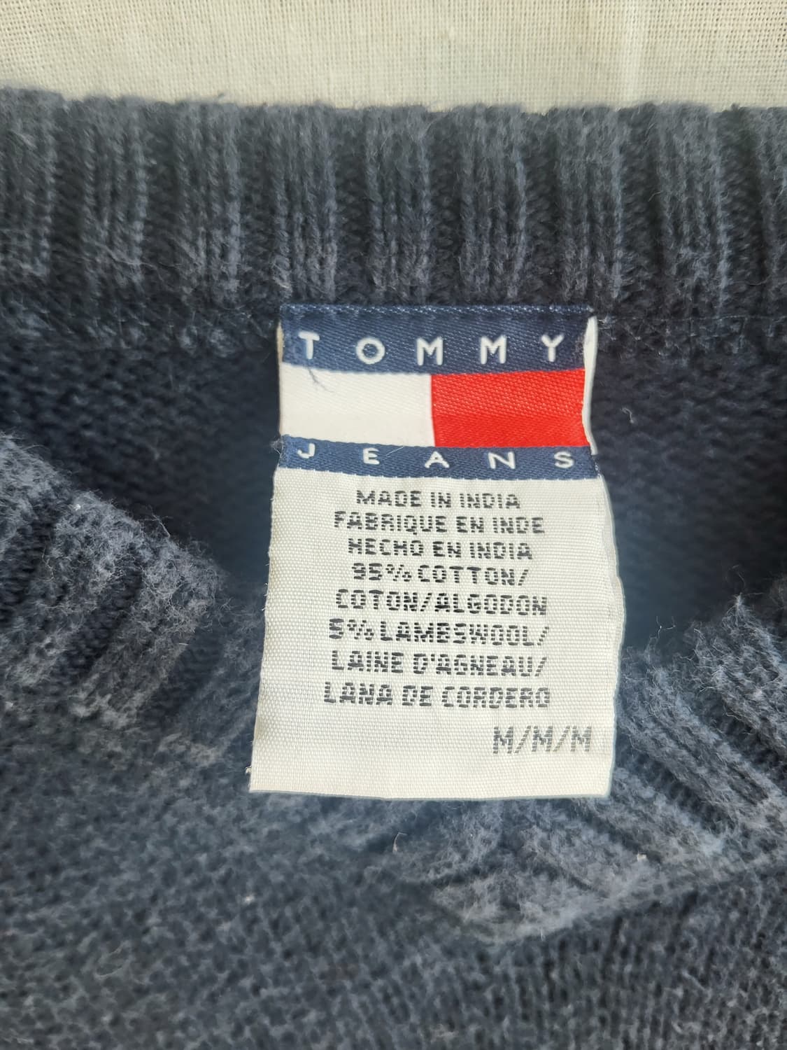 타미 진스(TOMMY JEANS) 남성용 코튼 울 혼방 니트 상품이미지5