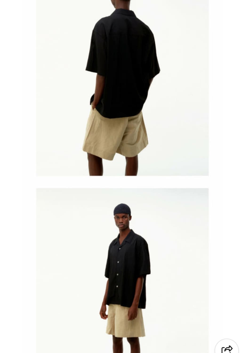 쿠어 내추럴 링클 오픈카라 셔츠 L 상품이미지3