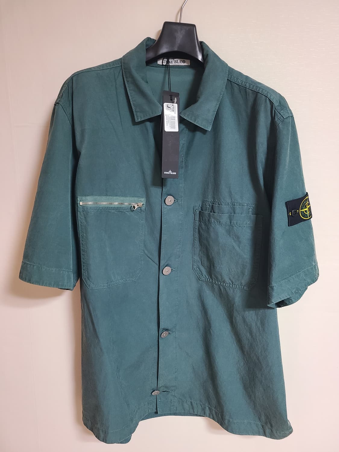 스톤아일랜드 가먼트다잉 오버셔츠 반팔 상품이미지2