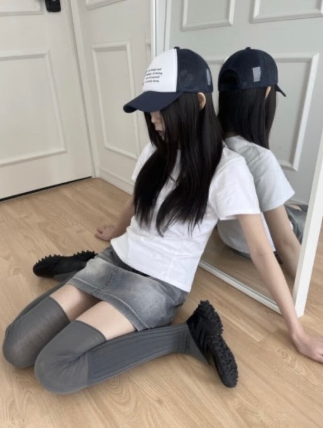 제드비드 로우웨이스트 스커트 그레이 S 상품이미지2