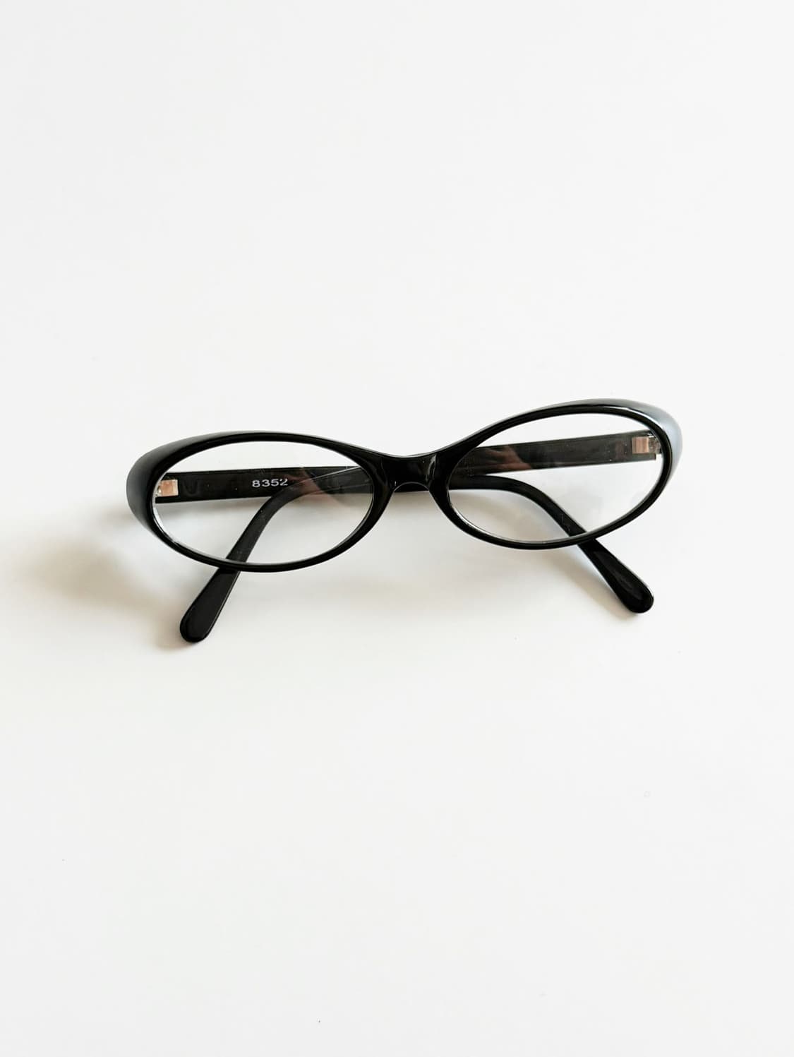 블랙 세미 캣아이 뿔테 프레임 빈티지 안경 상품이미지1