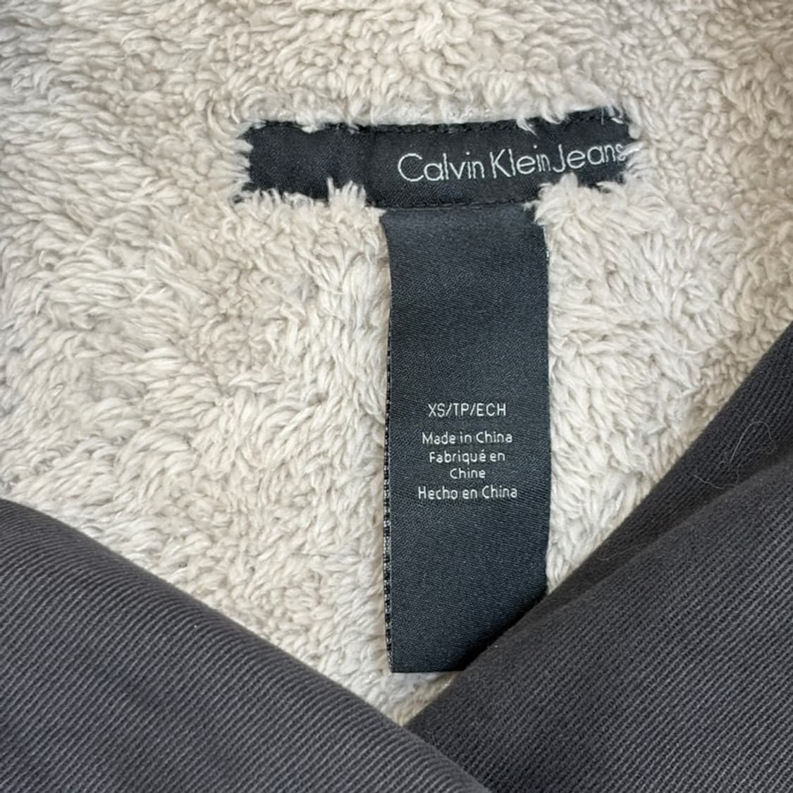 CALVIN KLEIN 퍼 카라 자켓 XS 상품이미지5