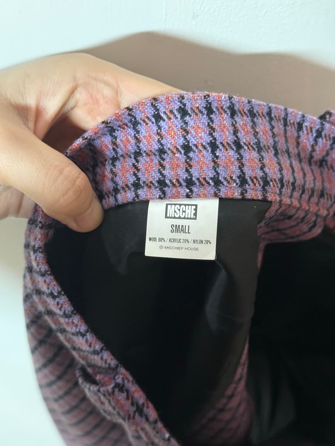 미스치프(MSCHF) 체크 미니 스커트 울 혼방 S 상품이미지5