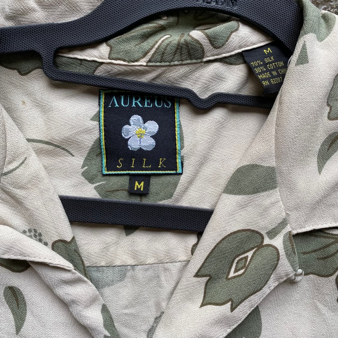 빈티지 실크 하와이안 셔츠 꽃무늬 상품이미지2