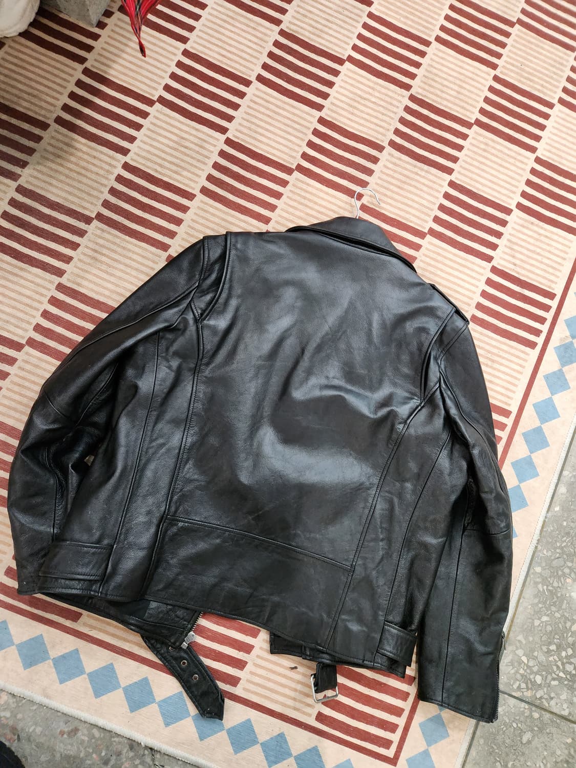 빈티지 카우하이드 더블 라이더 자켓 / 소가죽 레더 자켓 (xl) 상품이미지8