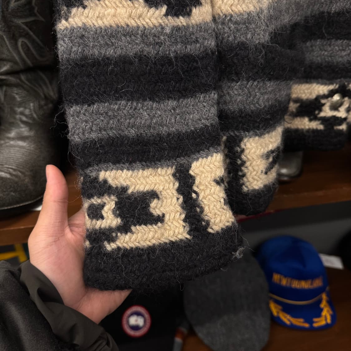 00s 로렌 랄프로렌 by 폴로 헤비 울 코위찬 콘초 버튼 N47 상품이미지5