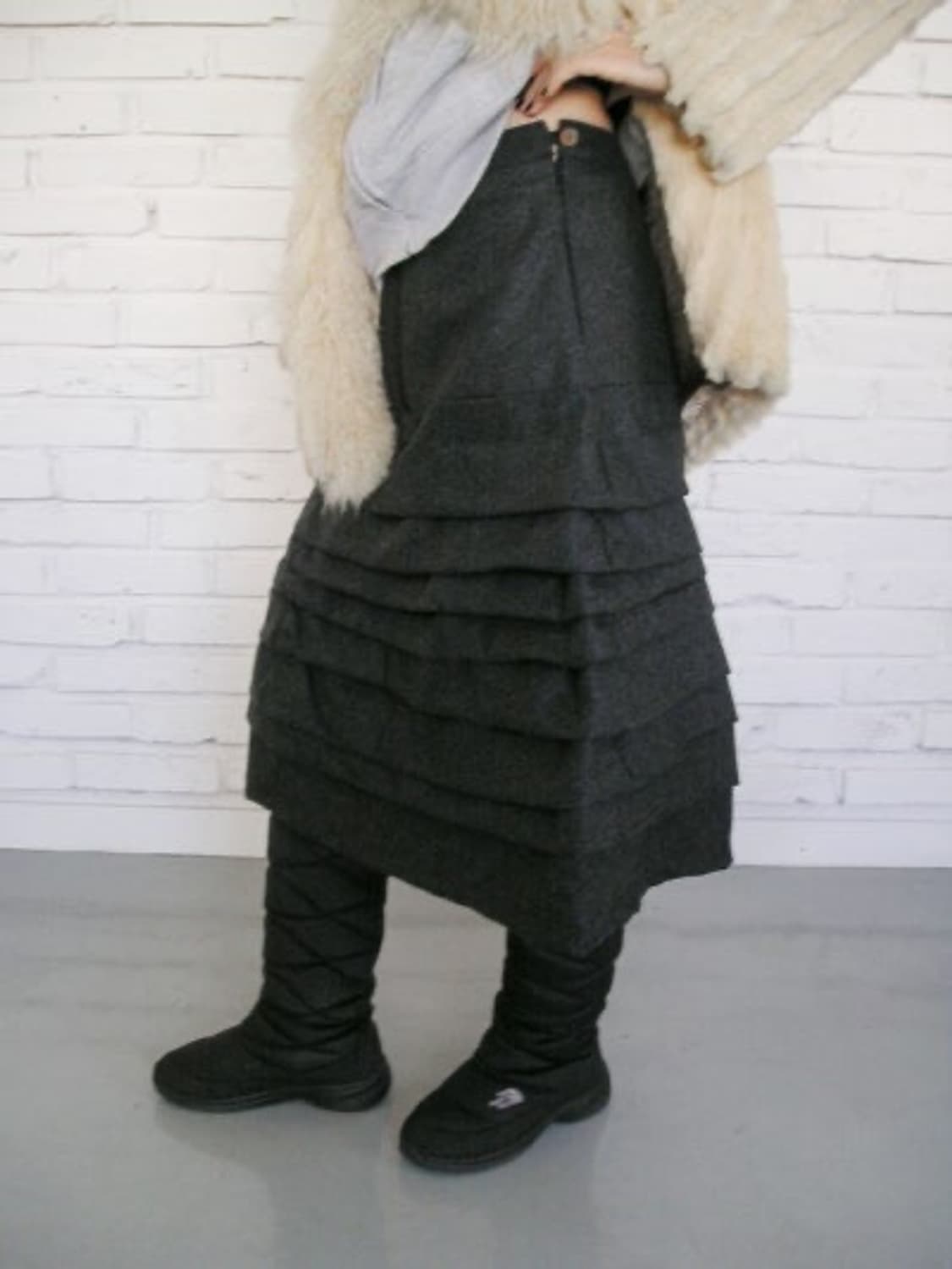 eonts piled wool skirt 1사이즈 상품이미지1