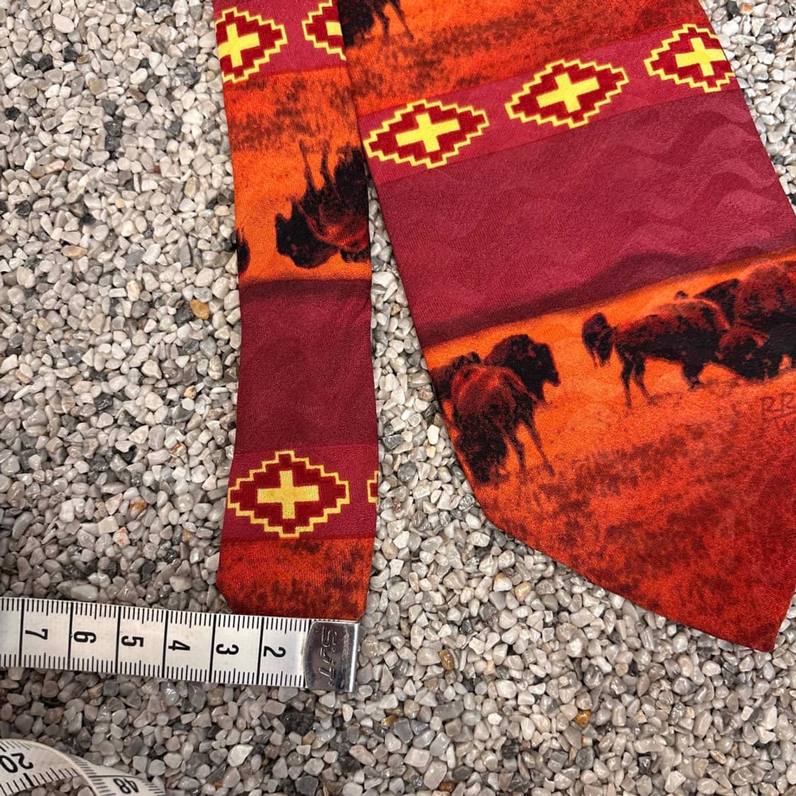 80-90s rockmount made in usa silk 넥타이 상품이미지8