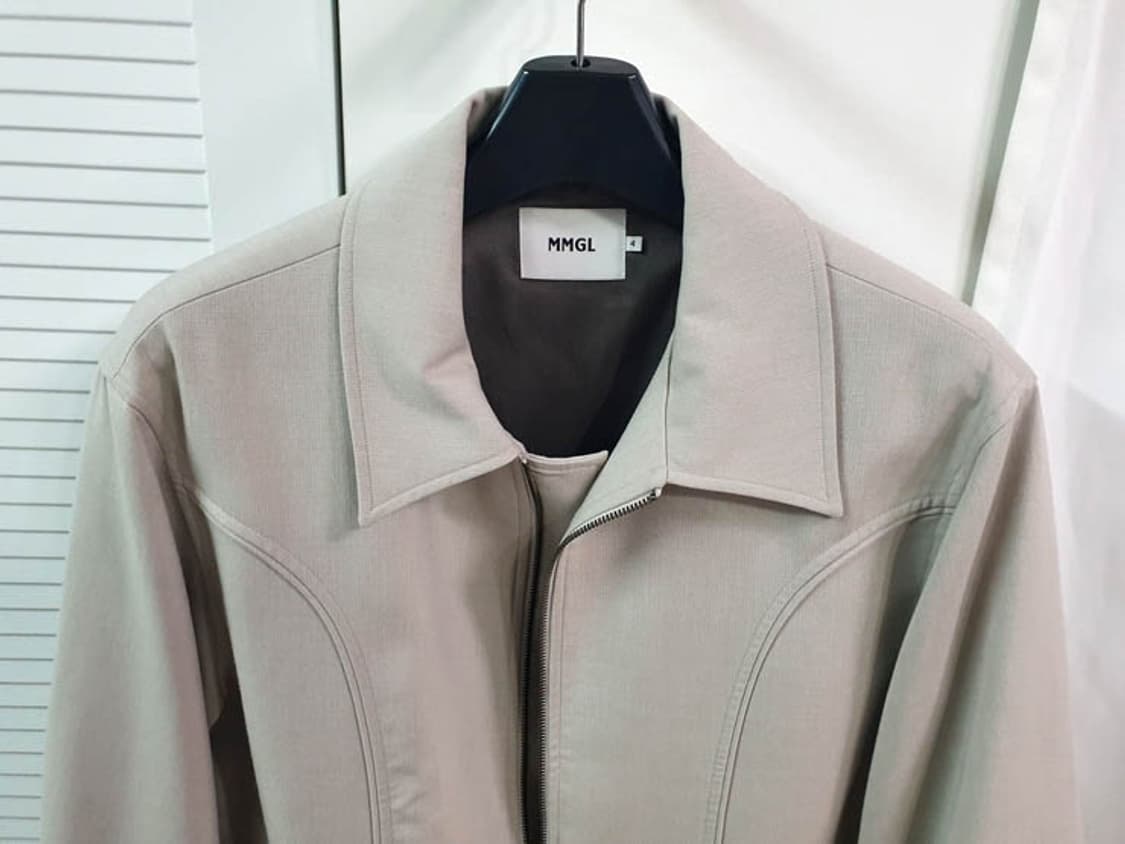 MMGL 엠엠지엘 미니멀 울 블루종 그레이 베이지 4 상품이미지2