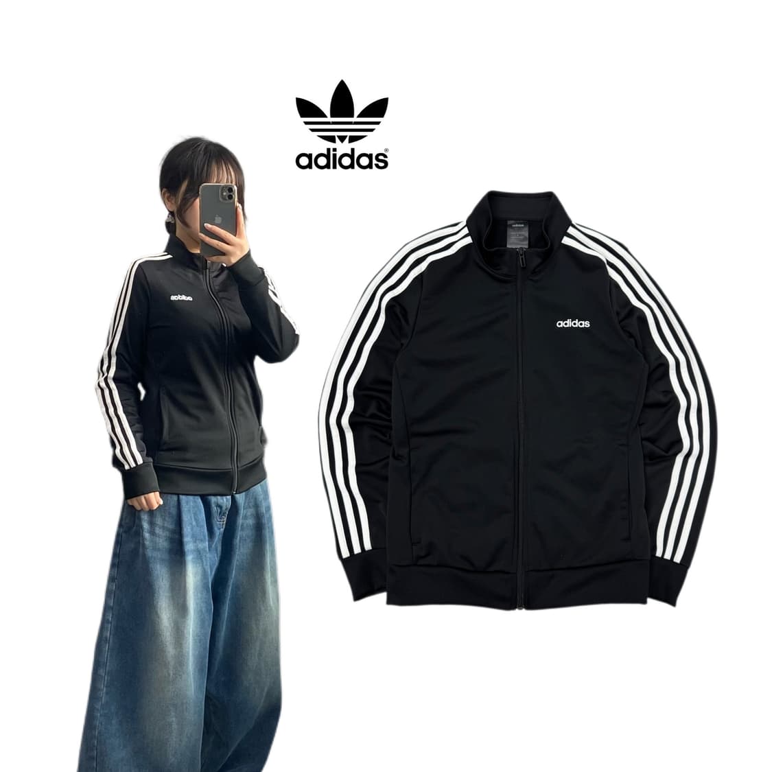 아디다스 삼선 올드스쿨 트랙탑 져지 블랙 상품이미지1