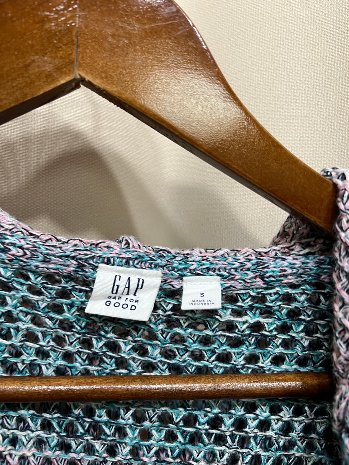 갭 여성 그물 니트 오픈 후드 롱 가디건  상품이미지4