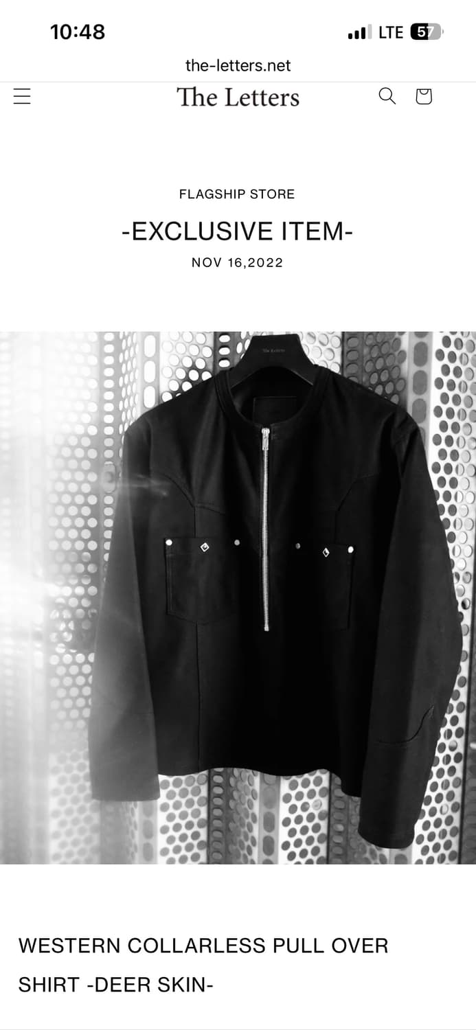 더레터스 익스클루시브 The letters 웨스턴 하프집업 사슴가죽  상품이미지9