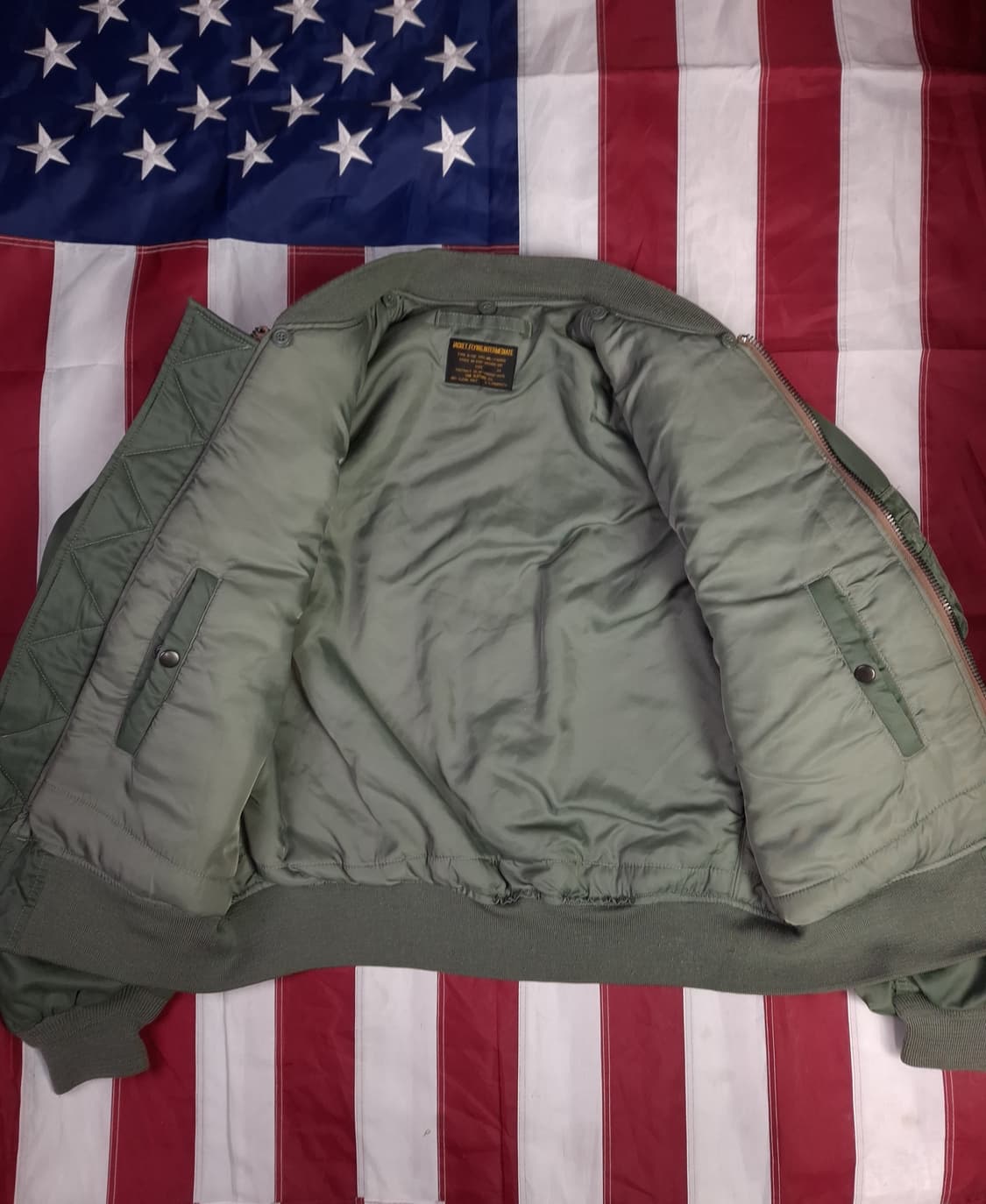 오리지날 캡클로딩사 미공군 L-2B 복각 울파일 항공점퍼 상품이미지6