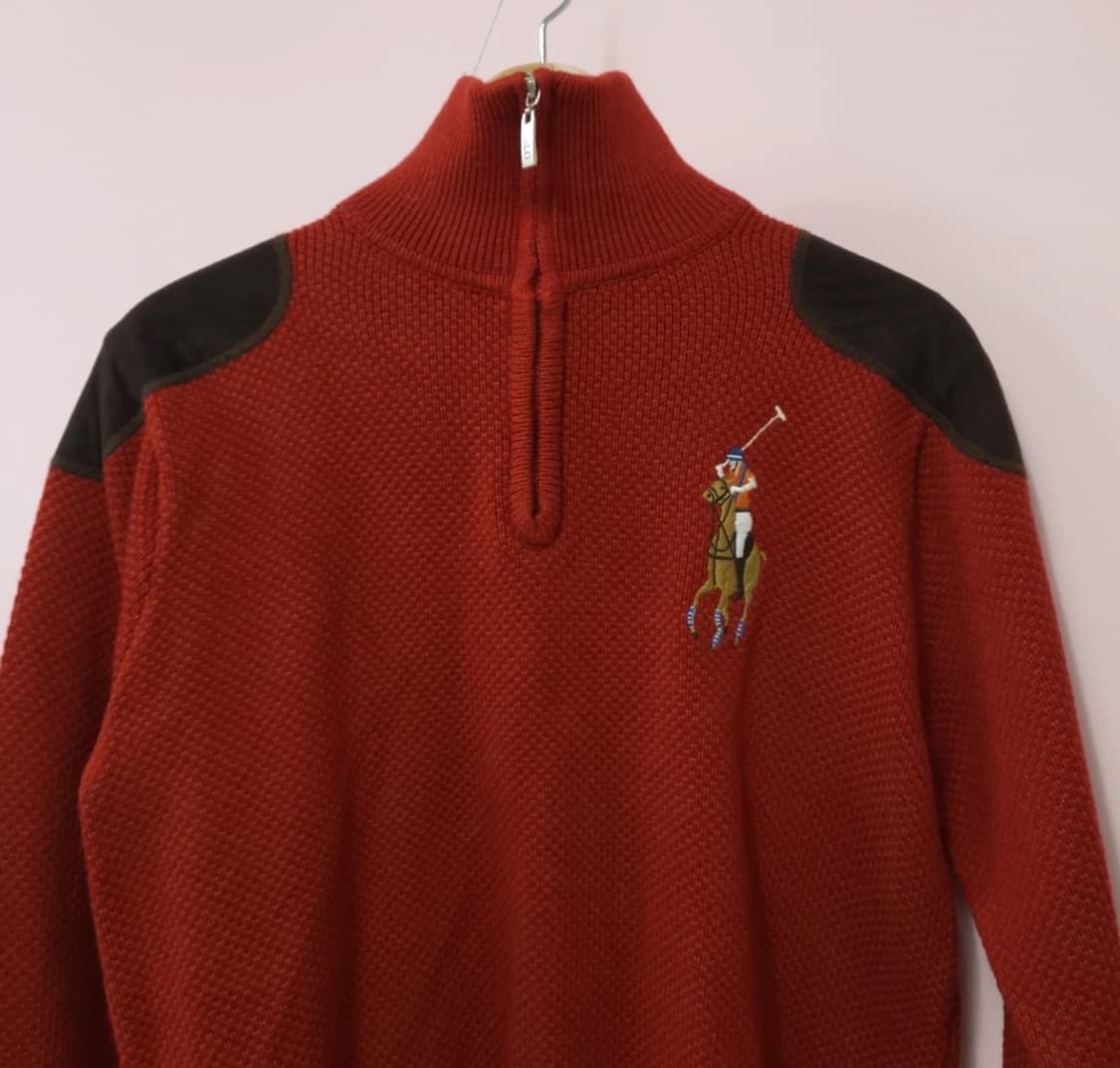 폴로 랄프로렌 레드 하프집업 니트 ~66 상품이미지1