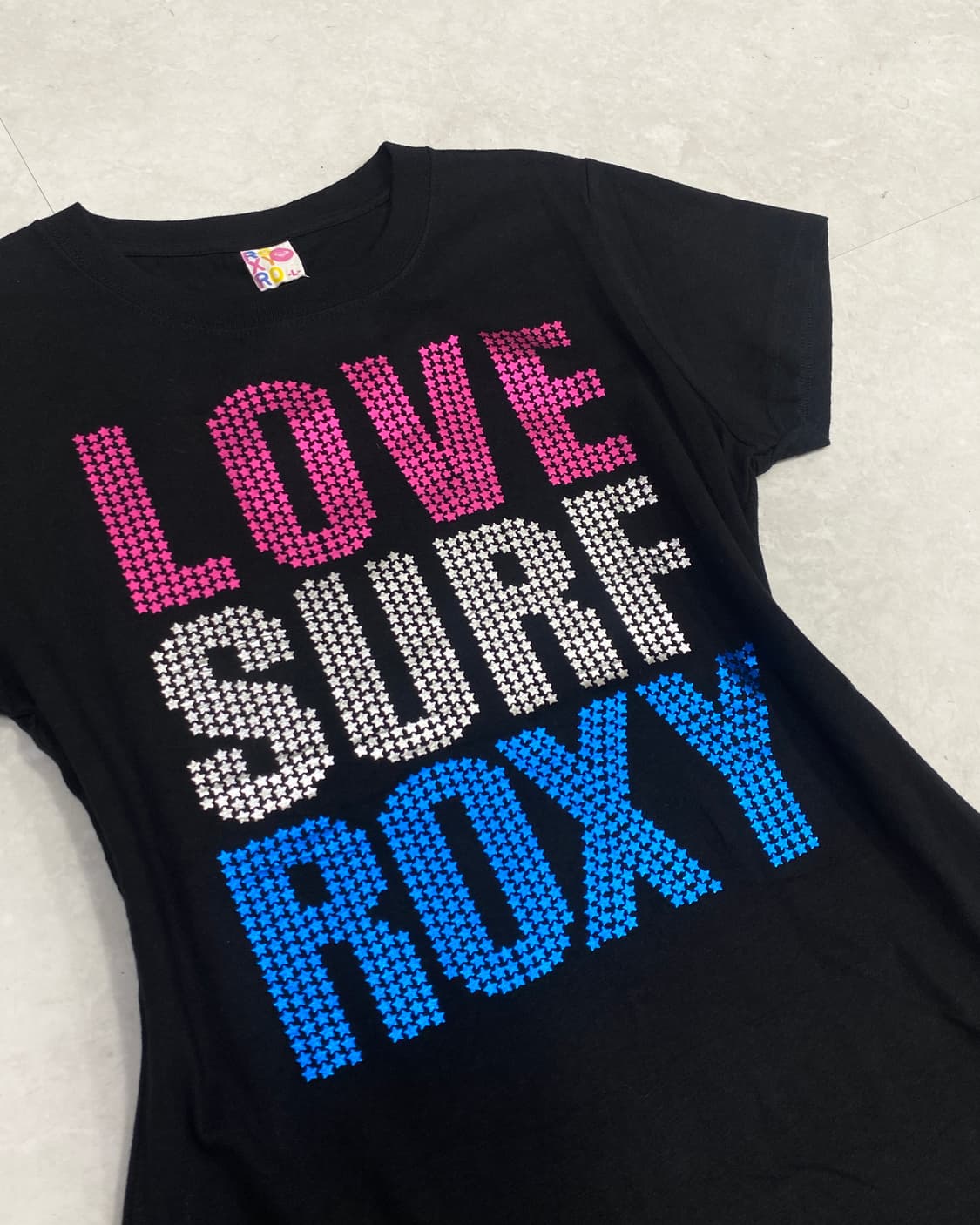 ROXY Hawaii Gyaru punk Glitter T-Shirt 상품이미지5