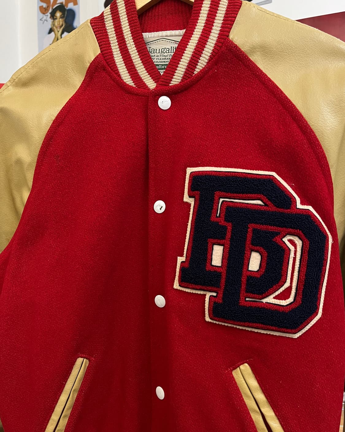 USA 올드 빈티지 레더 바시티 자켓 상품이미지6