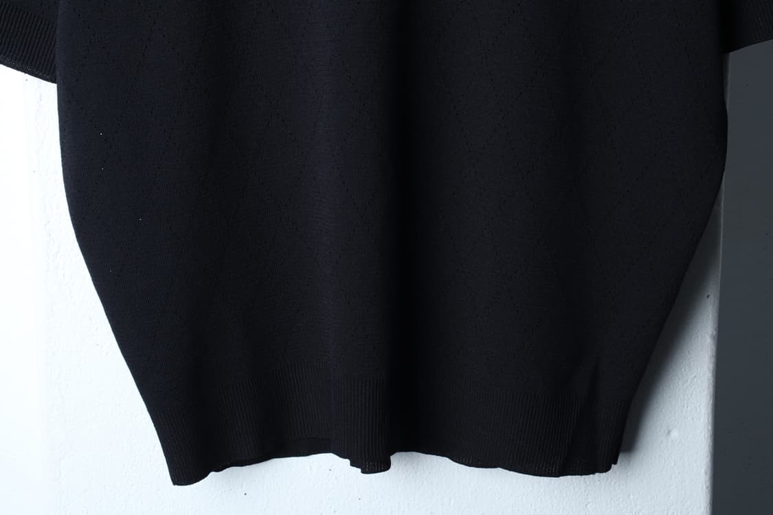 (XL-2XL) 아워스코프 반팔 카라 티셔츠 니트 아가일-7B77 상품이미지4