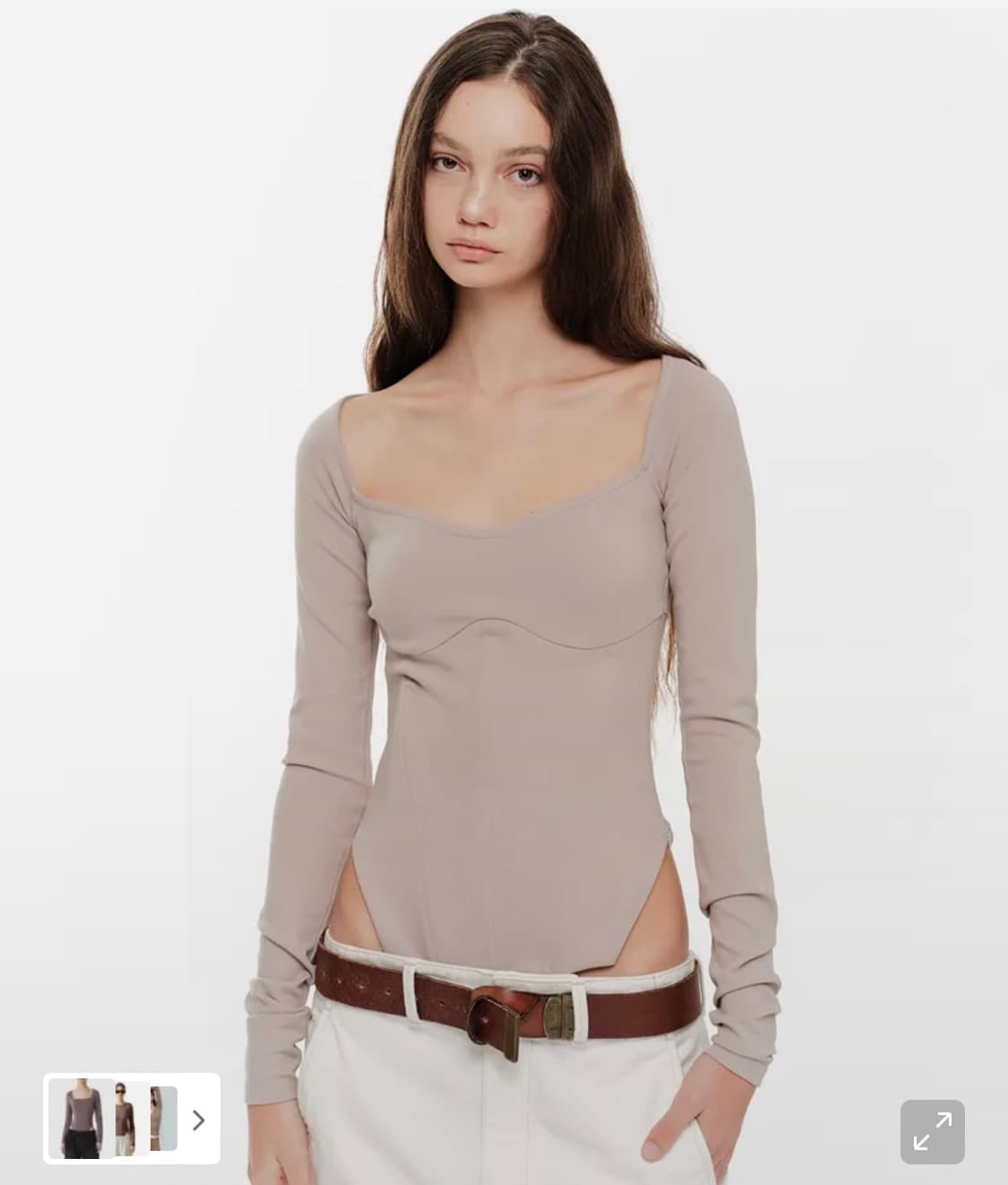 2000아카이브 EL CORSET TOP MOCHA 코르셋탑 상품이미지1