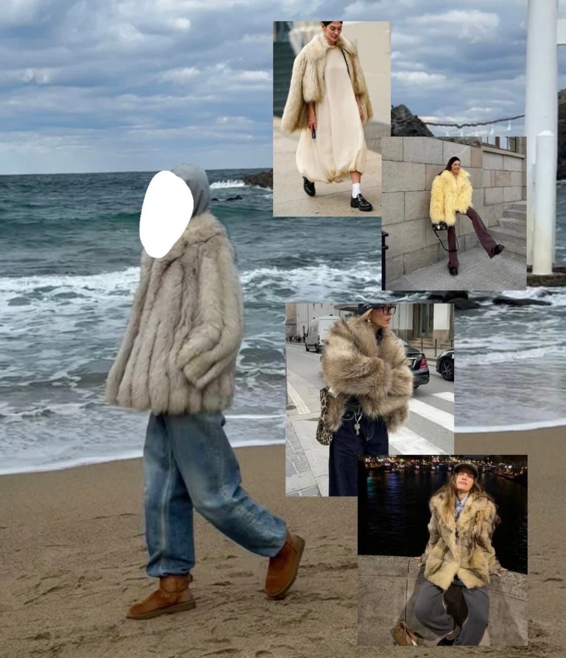 핀터깔 빈티지 퍼 자켓 코트 모피 상품이미지1