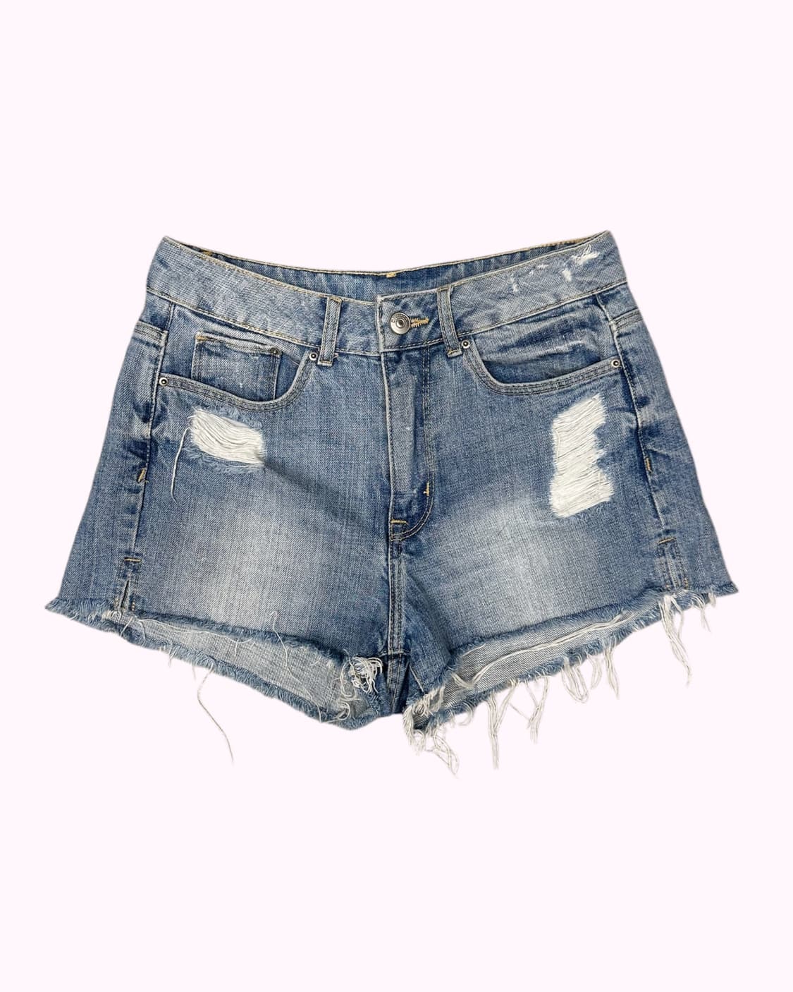 distressed denim shorts 상품이미지2