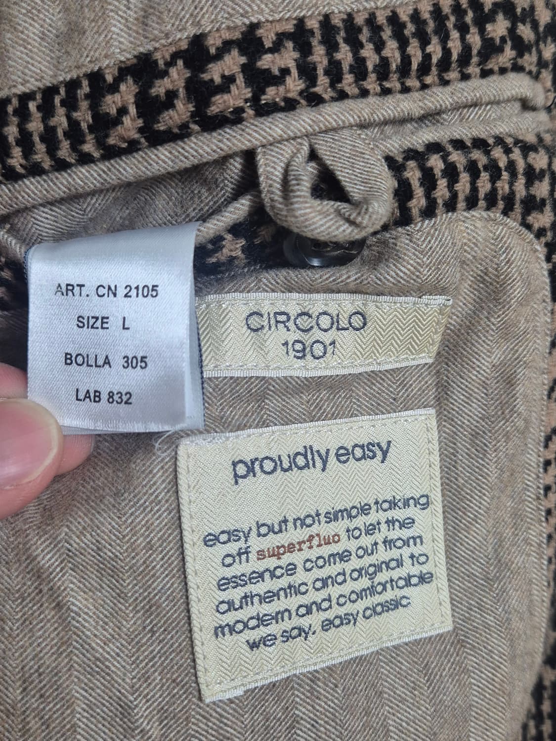 Circolo 치르콜로 이태리 하운드투스 울 블루종 상품이미지3