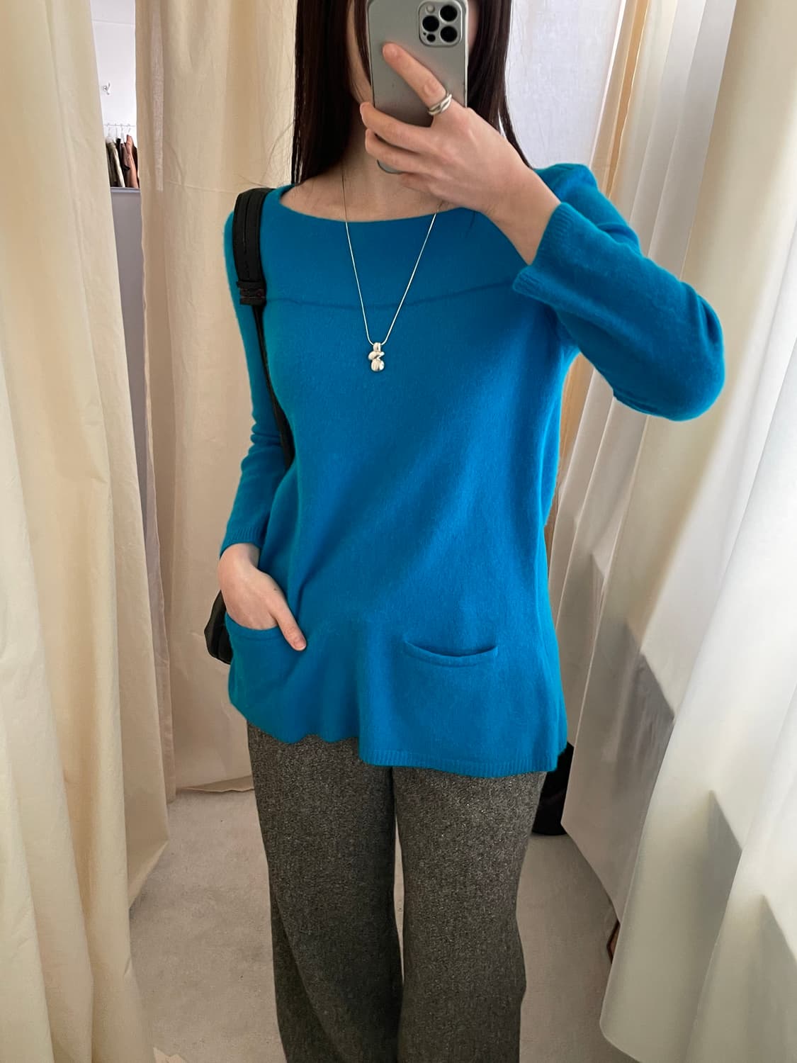 vintage turkishblue cashmere knit 상품이미지8