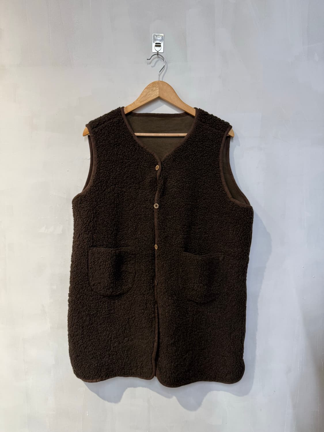 브라운 플리스 조끼 상품이미지1