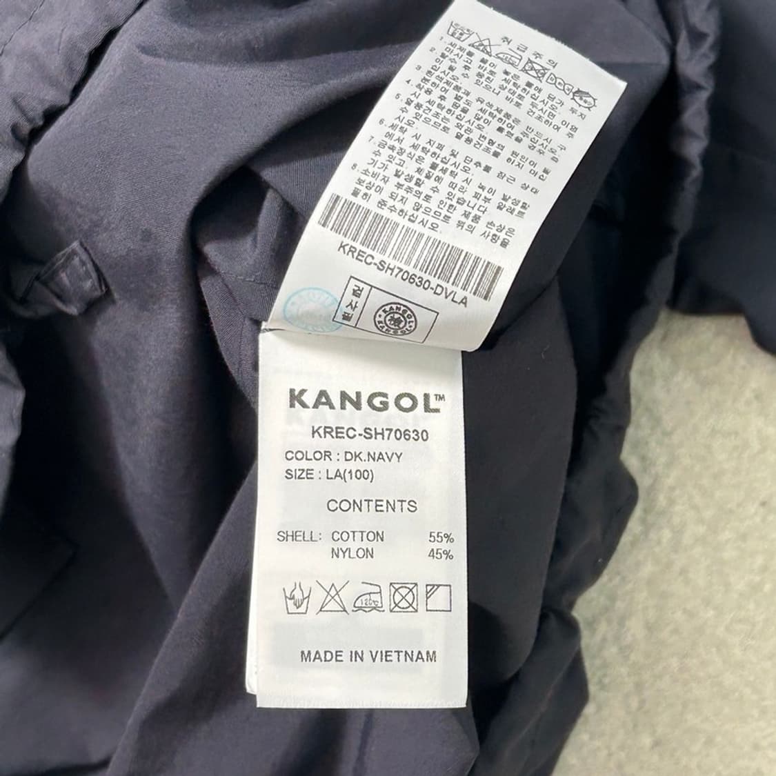 KANGOL 바람막이 셔츠 자켓 네이비 100 상품이미지8