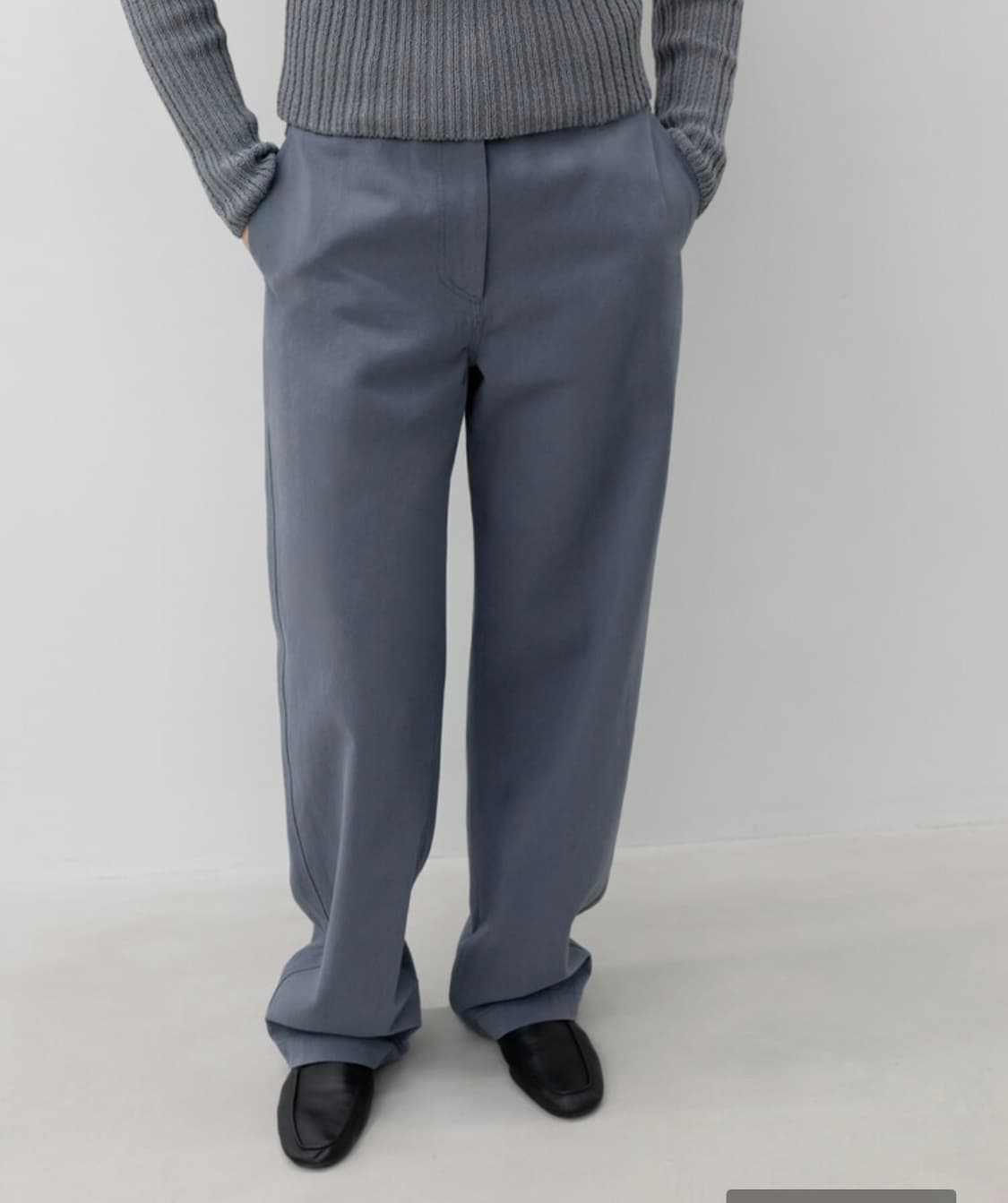 Lfm Curve Cotton Pants (Blue Gray) 새제품 상품이미지4