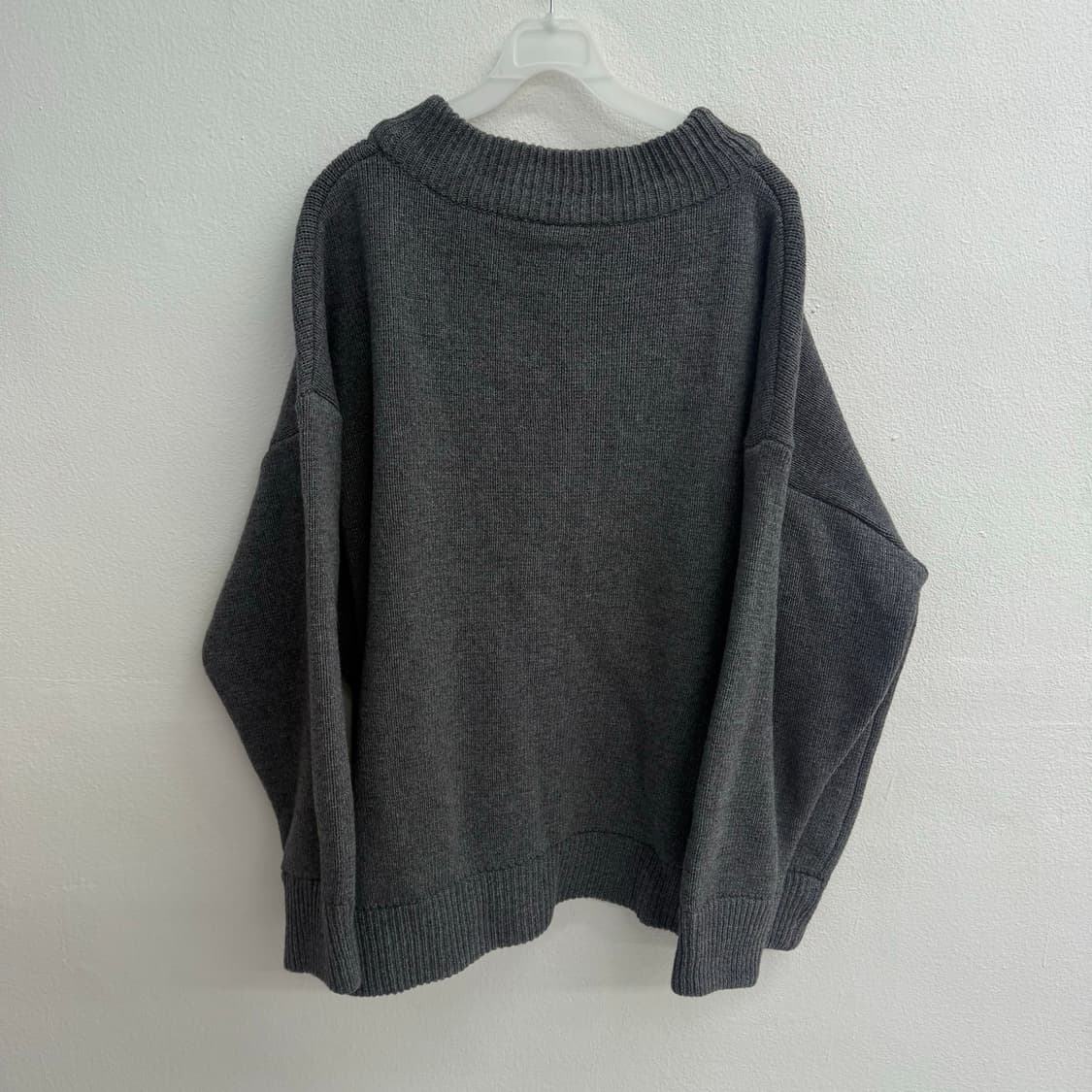 꼼파뇨 헤비웨이트 오버핏 그레이 가디건 XXL 상품이미지5