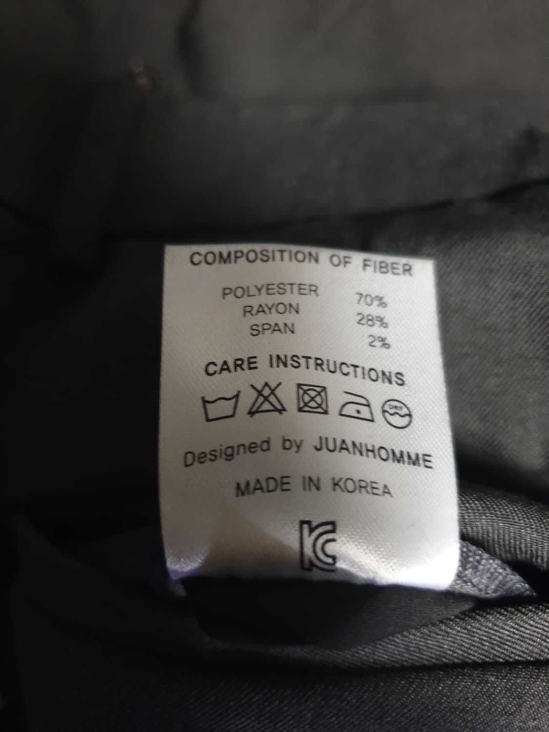 주앙옴므 투플리츠 고정버튼 와이드 슬랙스 미디엄그레이 (M) 상품이미지5