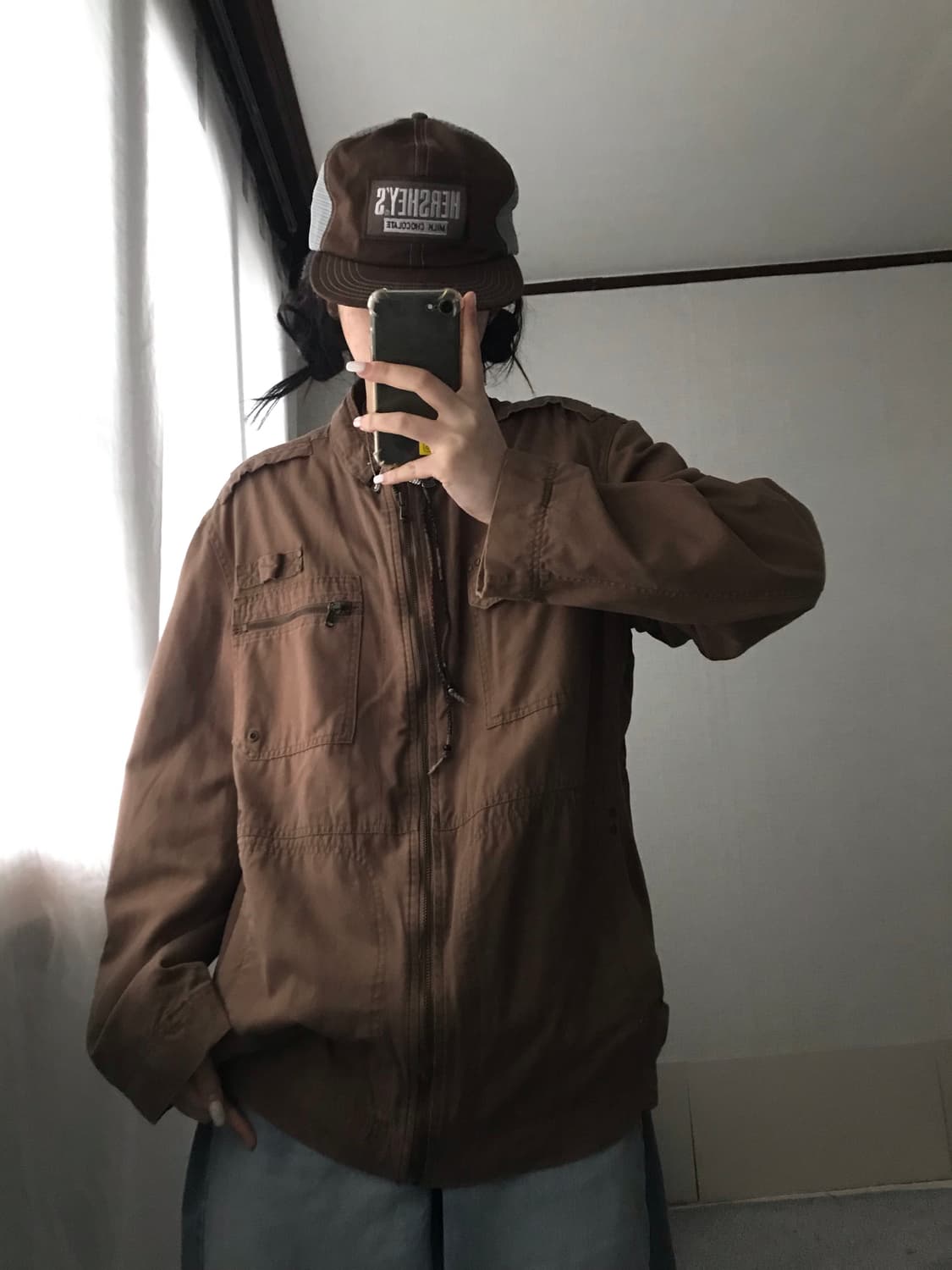 빈티지 브라운 넥버클 자켓 상품이미지6