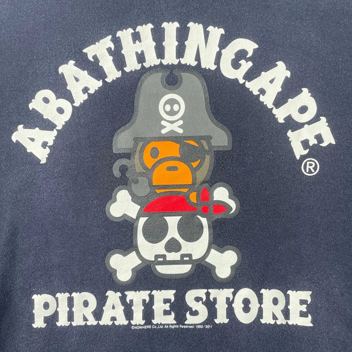 베이프 Pirate Store 2011 베이비 마일로 후드티 블랙 L 상품이미지2