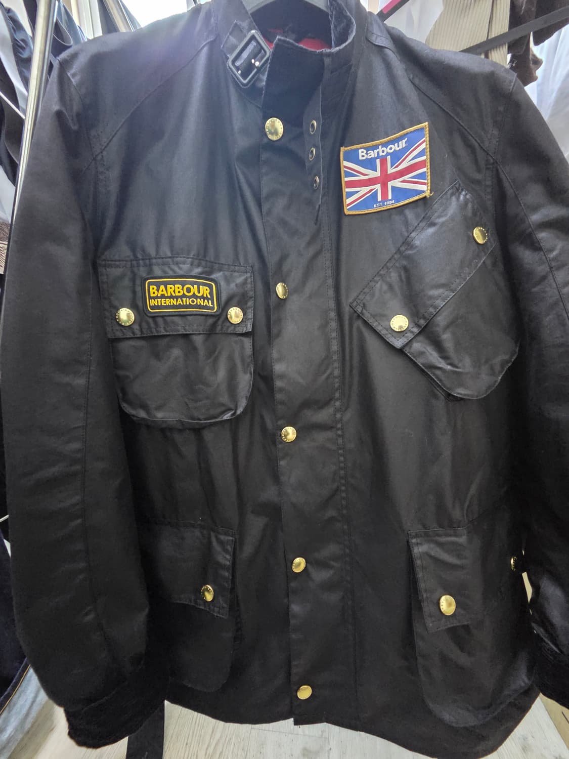 바버 인터내셔널 유니언잭 L사이즈 새제품 판매합니다. 상품이미지1