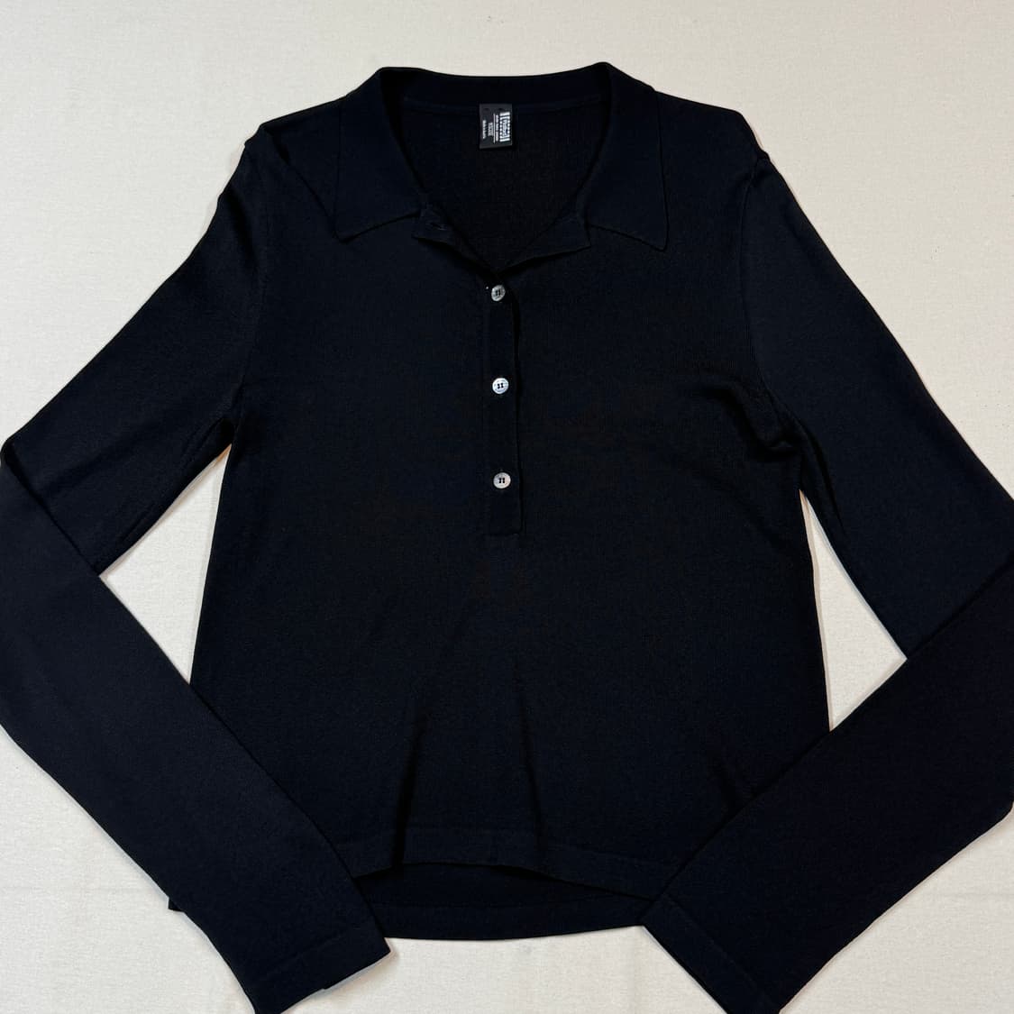 M) 월포드(Wolford) 비스코스 헨리넥 카라 니트 상품이미지2