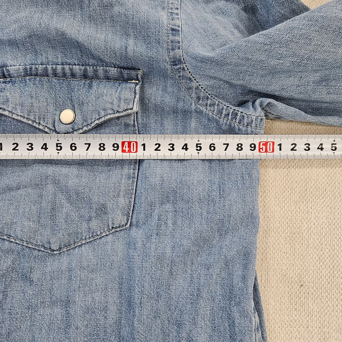 [S] 자라 빈티지 데님 웨스턴 셔츠 0116Y1 상품이미지6