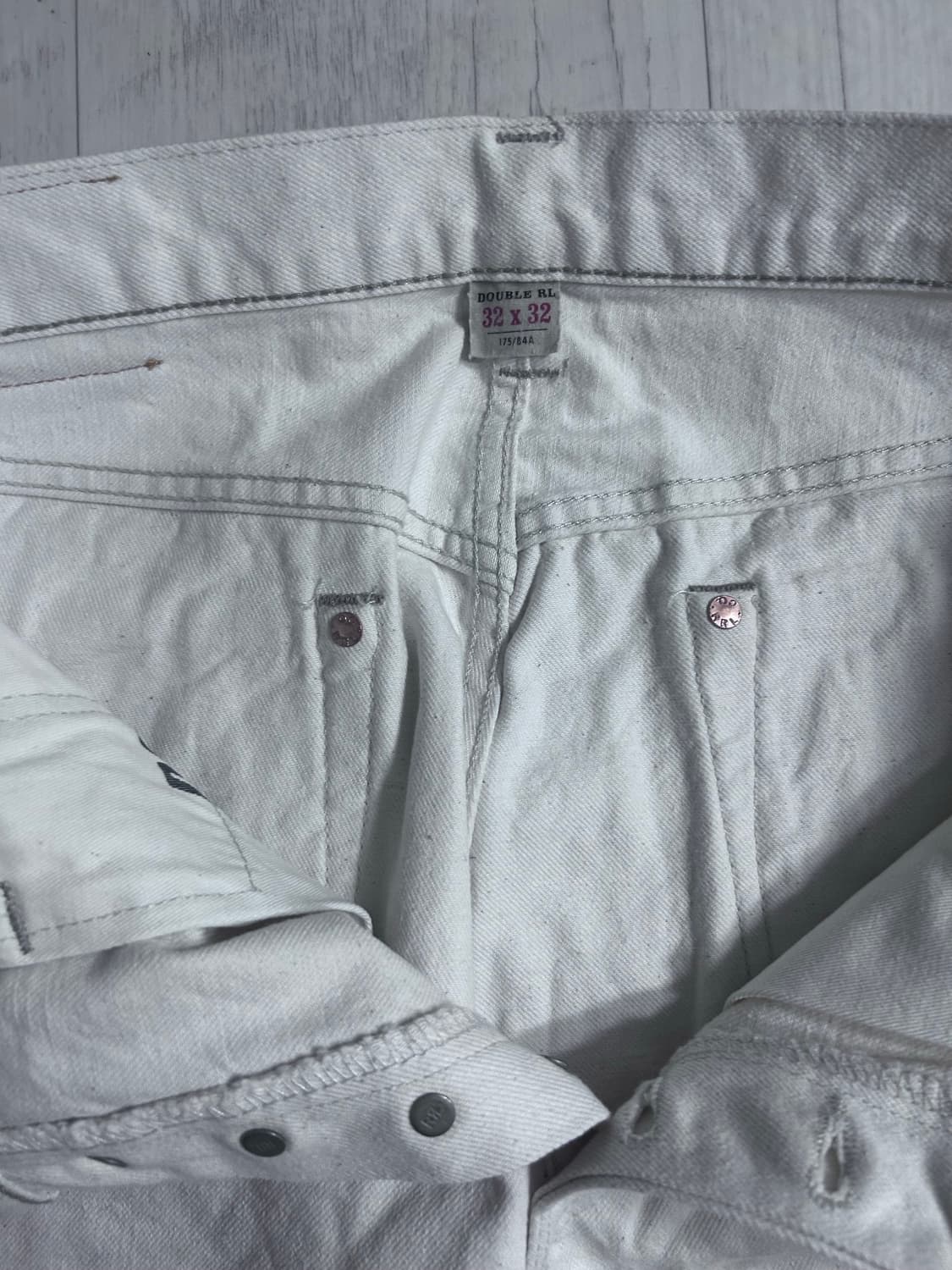 RRL 스트레이트 레그 핏 에크루 데님 팬츠 32 32 상품이미지4